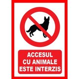 Placuta accesul cu animale este interzis